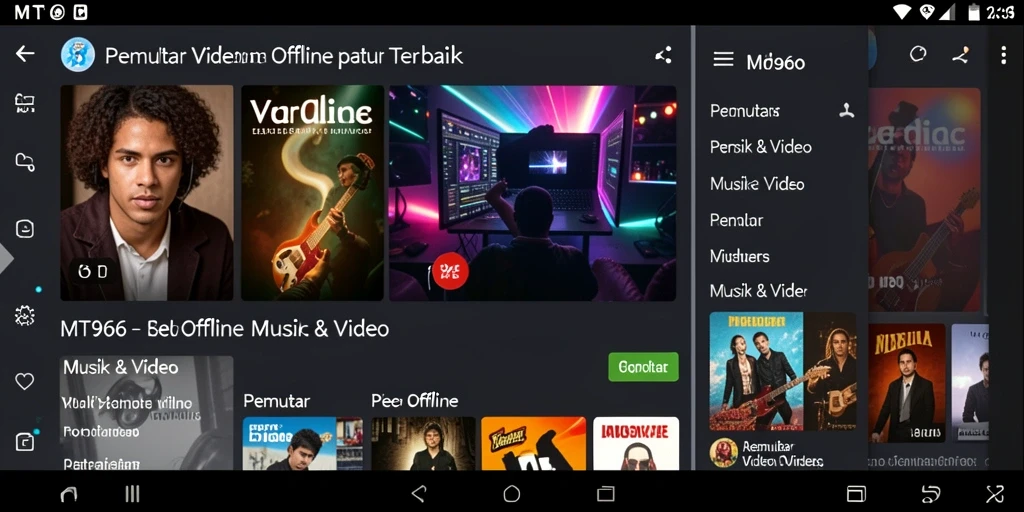 Antarmuka intuitif MT966 untuk Pemutar Video Offline.